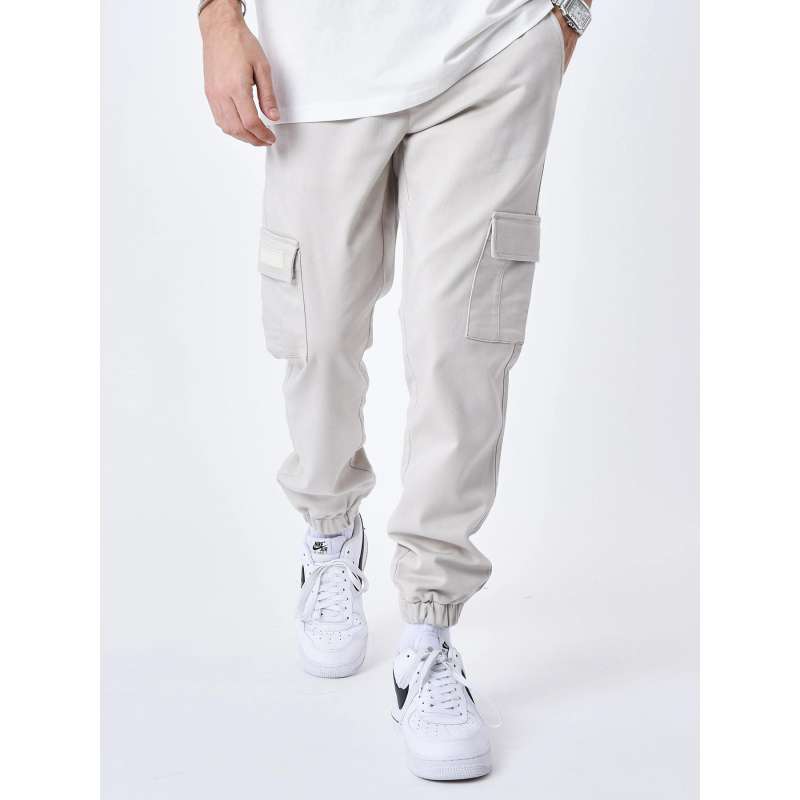 Pantalon cargo à taille élastique gris homme - Project X Paris