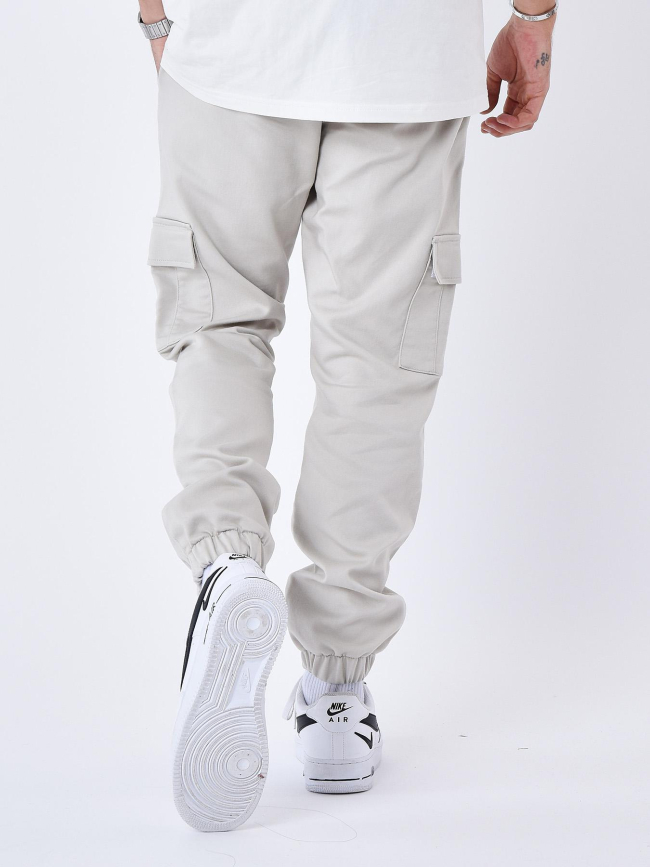 Pantalon cargo à taille élastique gris homme - Project X Paris