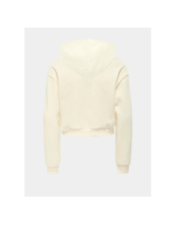 Sweat à capuche cooper life cœur blanc fille - Only