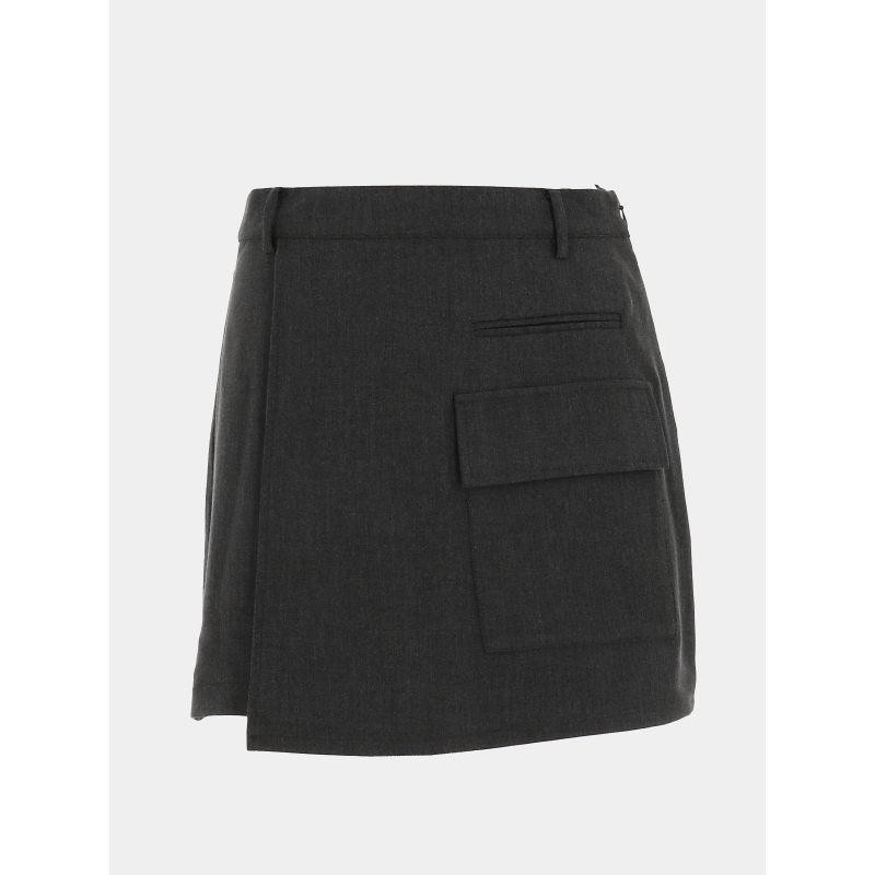 Jupe courte olexa wrap gris femme - Only