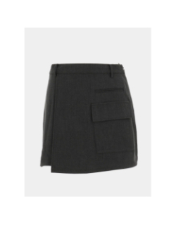 Jupe courte olexa wrap gris femme - Only