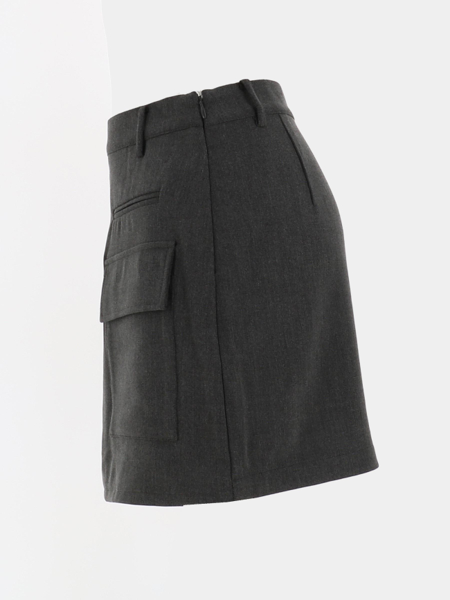 Jupe courte olexa wrap gris femme - Only