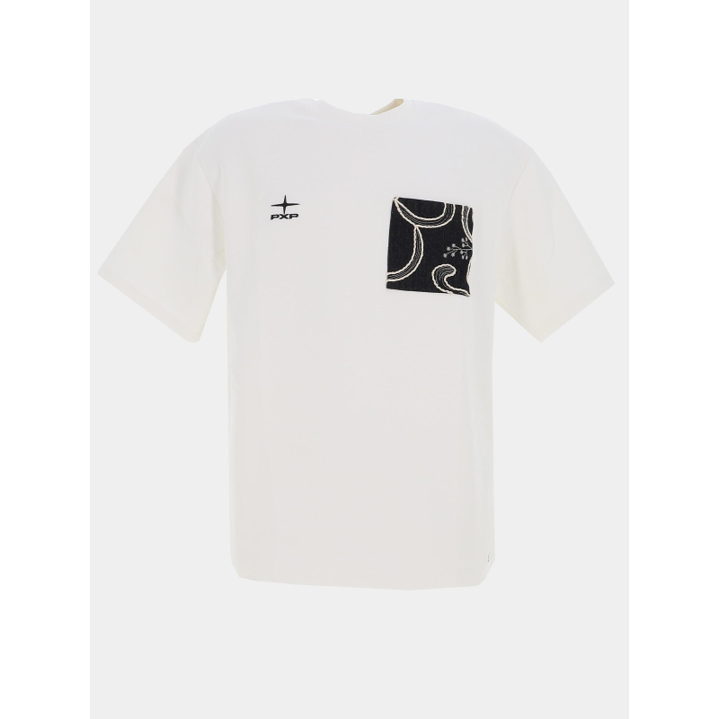 T-shirt à poche brodée blanc homme - Project X Paris