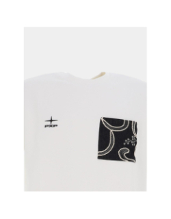 T-shirt à poche brodée blanc homme - Project X Paris