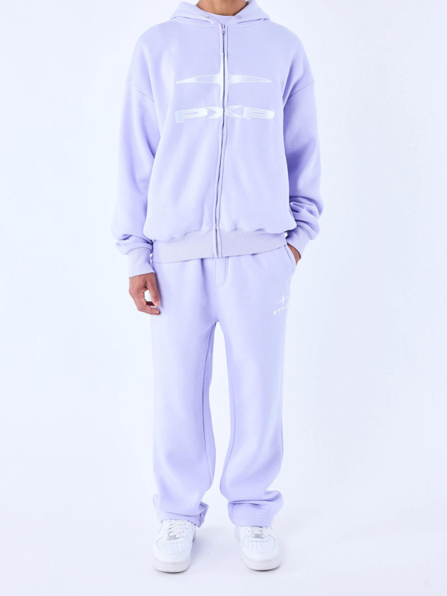 Sweat à capuche zippé logo polaris violet femme - Project X Paris