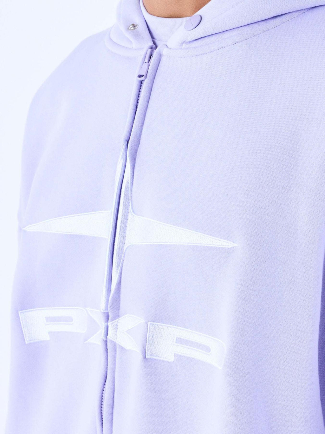 Sweat à capuche zippé logo polaris violet femme - Project X Paris