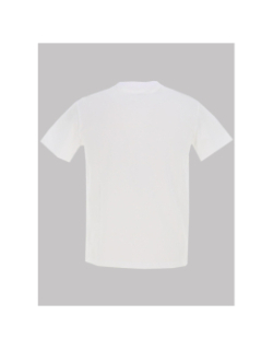 T-shirt à logo relief encadré blanc homme - Chabrand