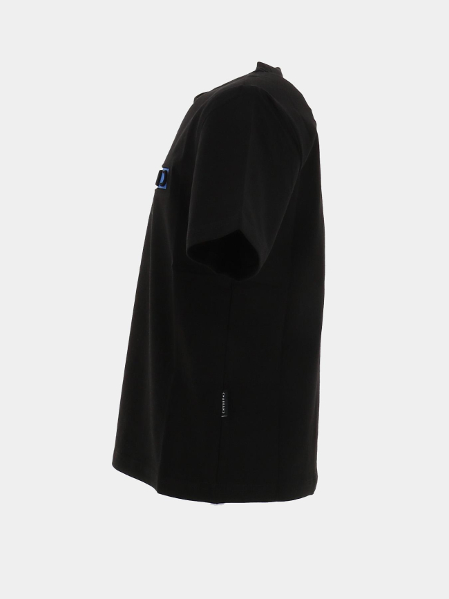 T-shirt à logo encadré bleu relief noir garçon - Chabrand