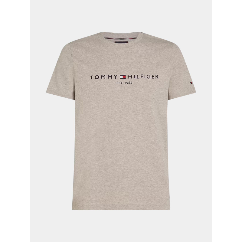 T-shirt logo brodé beige homme - Tommy Hilfiger