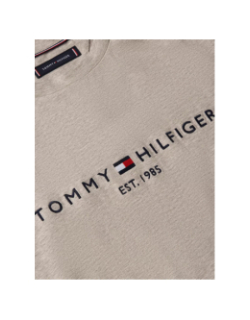 T-shirt logo brodé beige homme - Tommy Hilfiger