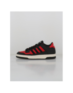 Baskets rapid court low j rouge et noir enfant - Adidas