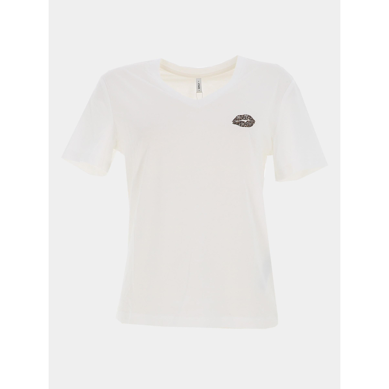 T-shirt à manches courtes onlhenny life blanc femme - Only