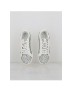 Baskets brillantes onlaurore argenté et blanc femme - Only