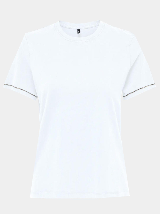 T-shirt à manches courtes onlrassi blanc femme - Only