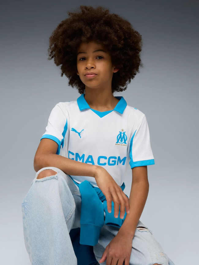Maillot de football om domicile 25/26 blanc enfant - Puma
