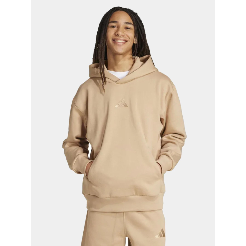 Sweat à capuche all szn marron homme - Adidas