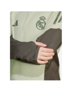 Haut d'entrainement de football real madrid 25/26 vert enfant - Adidas