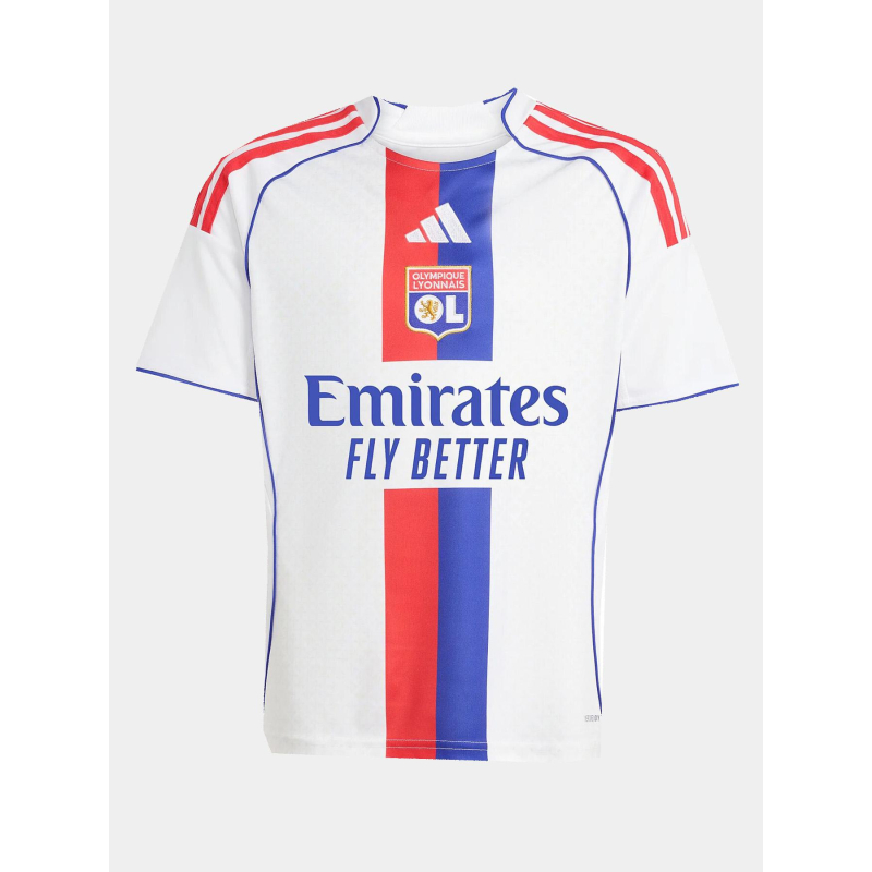Maillot de football ol domicile 25/26 blanc enfant - Adidas