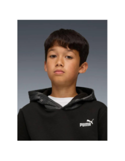 Sweat à capuche ess camo noir enfant - Puma