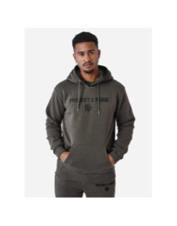 Sweat à capuche logoté vert homme - Project x Paris