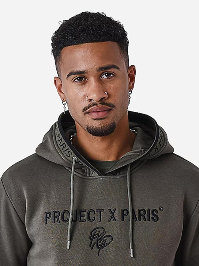 Sweat à capuche logoté vert homme - Project x Paris