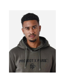 Sweat à capuche logoté vert homme - Project x Paris