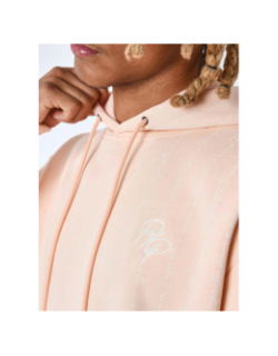 Sweat à capuche à impressions multiples rose pèche homme - Project X Paris