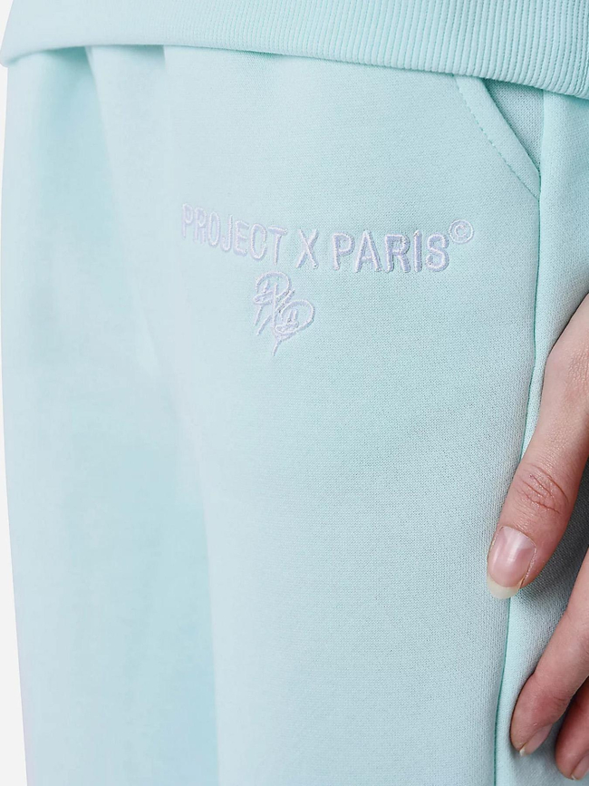 Pantalon jogging à élastique logoté turquoise homme - Project X Paris