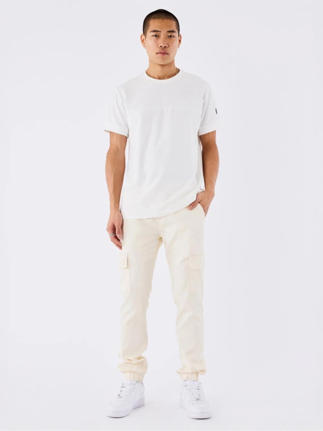 Pantalon cargo à taille élastique écru homme - Project X Paris