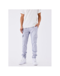 Pantalon cargo à taille élastique gris clair - Project X Paris