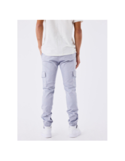 Pantalon cargo à taille élastique gris clair - Project X Paris