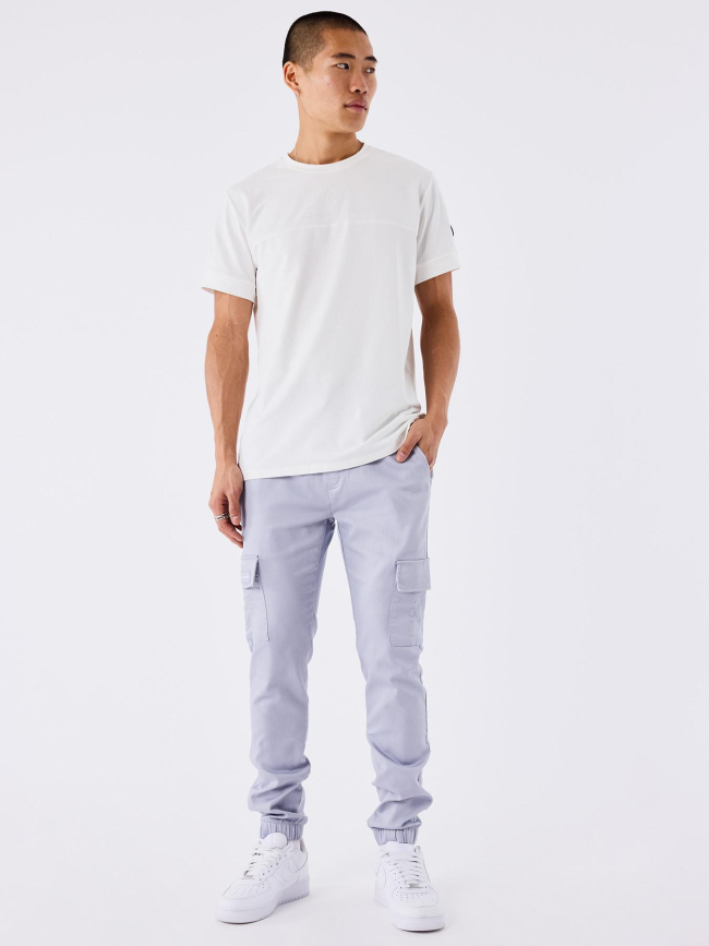 Pantalon cargo à taille élastique gris clair - Project X Paris