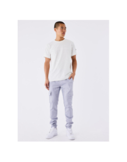 Pantalon cargo à taille élastique gris clair - Project X Paris