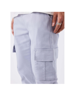 Pantalon cargo à taille élastique gris clair - Project X Paris