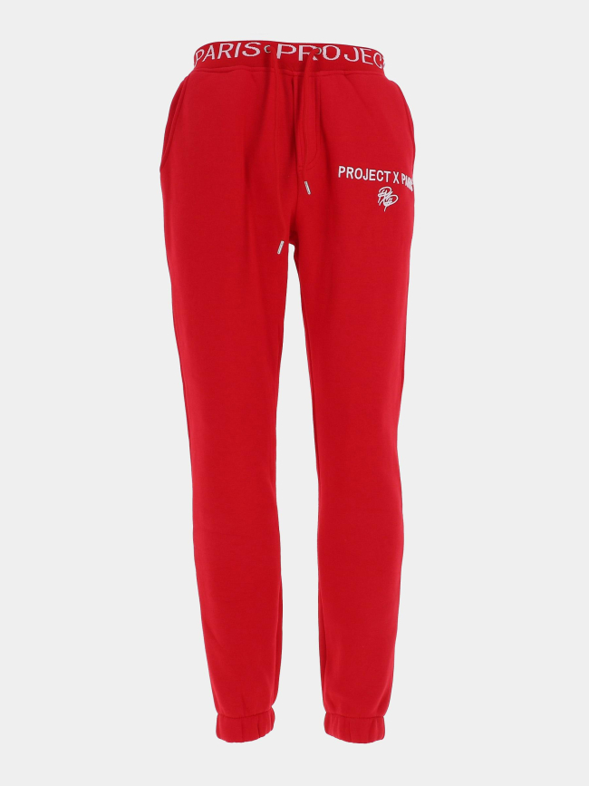Pantalon jogging à élastique logoté rouge homme - Project X Paris