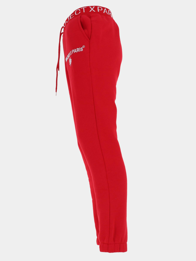Pantalon jogging à élastique logoté rouge homme - Project X Paris