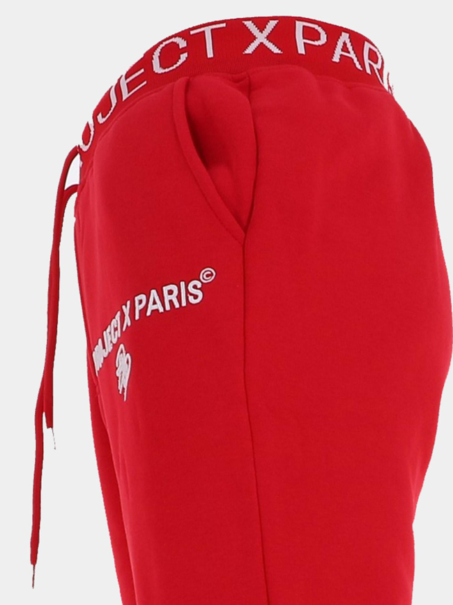Pantalon jogging à élastique logoté rouge homme - Project X Paris