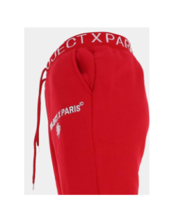 Pantalon jogging à élastique logoté rouge homme - Project X Paris