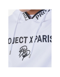 Sweat à capuche logoté blanc homme - Project X Paris
