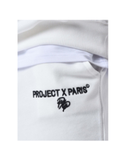 Pantalon jogging à élastique logoté blanc homme - Project X Paris