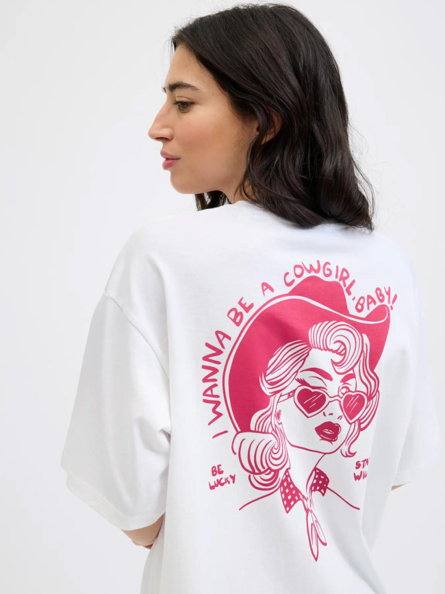 T-shirt à manches courtes jxmillow blanc femme - JJXX