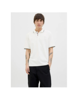 Polo à manches courtes jprblualves blanc homme - Jack & Jones