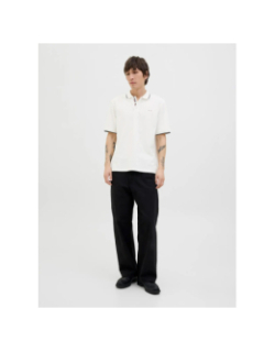 Polo à manches courtes jprblualves blanc homme - Jack & Jones