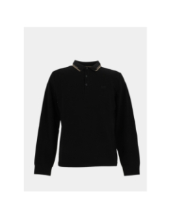 Polo à manches longues basick noir homme - Sun Valley
