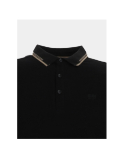 Polo à manches longues basick noir homme - Sun Valley