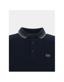 Polo stretch à manches courtes beely bleu marine homme - Sun Valley