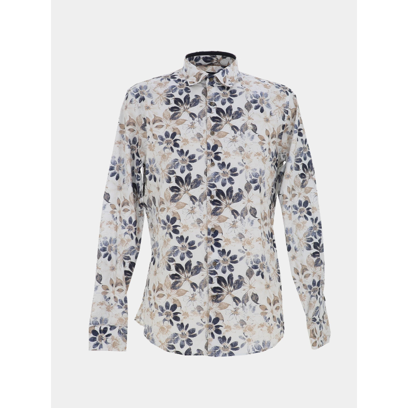 Chemise à motif floral lockness blanc homme - Benson & Cherry