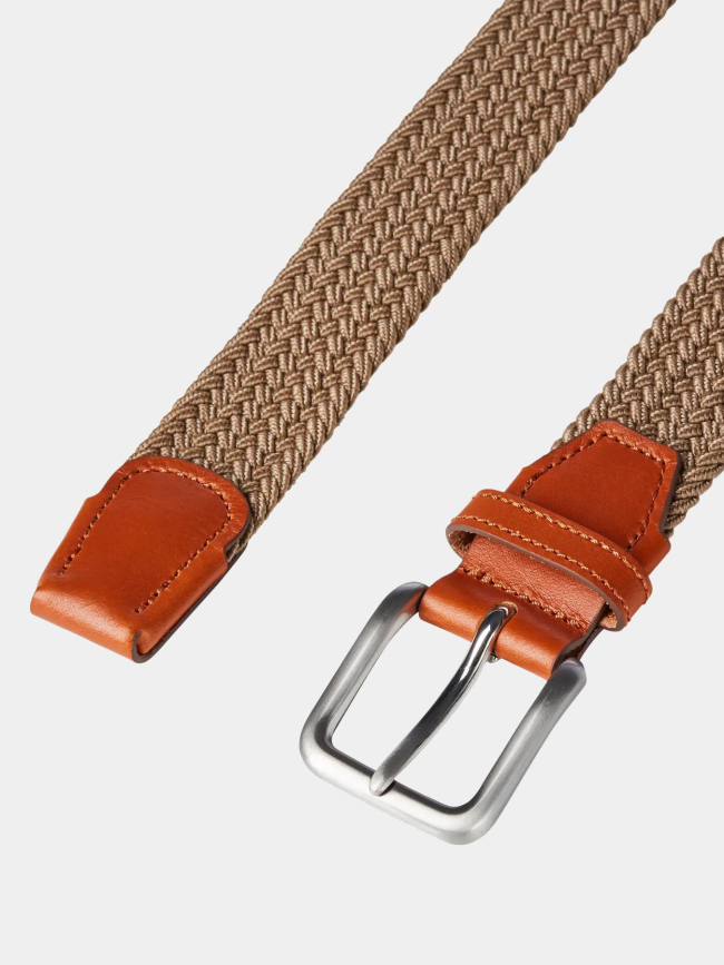 Ceinture tressée stretch spring marron homme - Jack & Jones