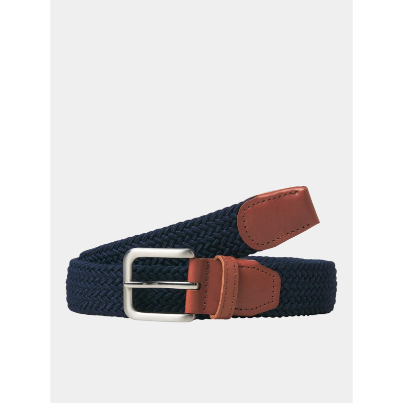 Ceinture tressée stretch spring bleu marine homme - Jack & Jones