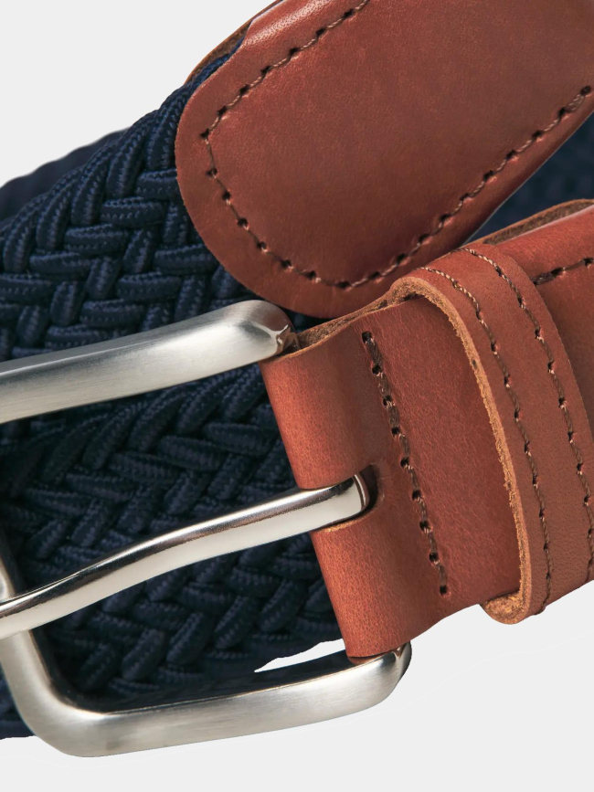 Ceinture tressée stretch spring bleu marine homme - Jack & Jones